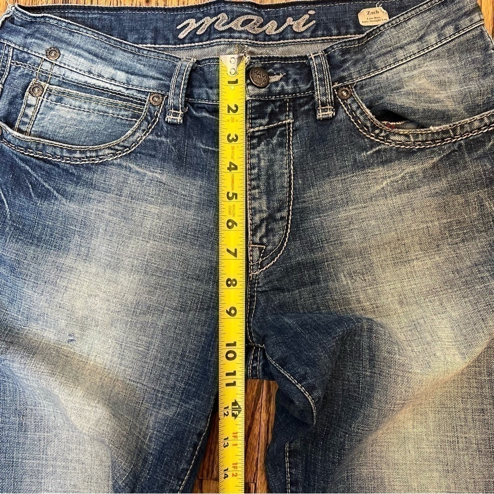 Mavi Zach Jeans Men’s Size 34 x 34 Low Rise Easy Straight Leg Denim Medium Wash - Picture 11 of 12
